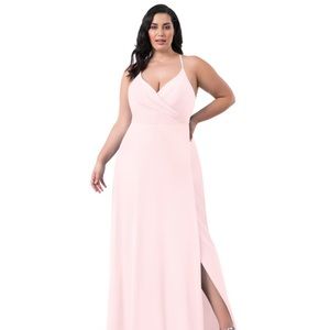 Azazie Davis Bridesmaid Dress 🌸Blushing Pink🌸 Size A14 Unaltered
